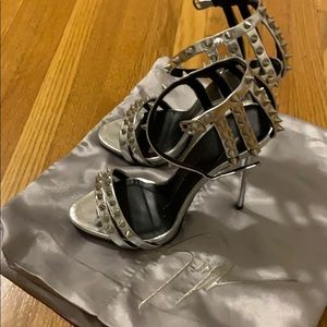 Silver studded Giuseppe Zanotti heels